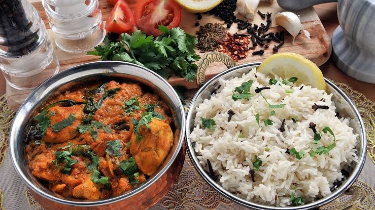 Chicken Curry with Cumin and Basmati Rice